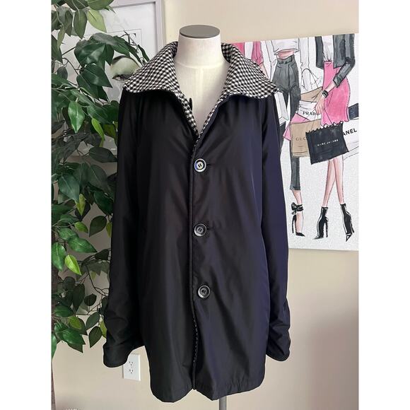 Talbots Womens Vintage Reversible Houndstooth Wool Blend Old Money Jacket Sz M - Picture 9 of 16